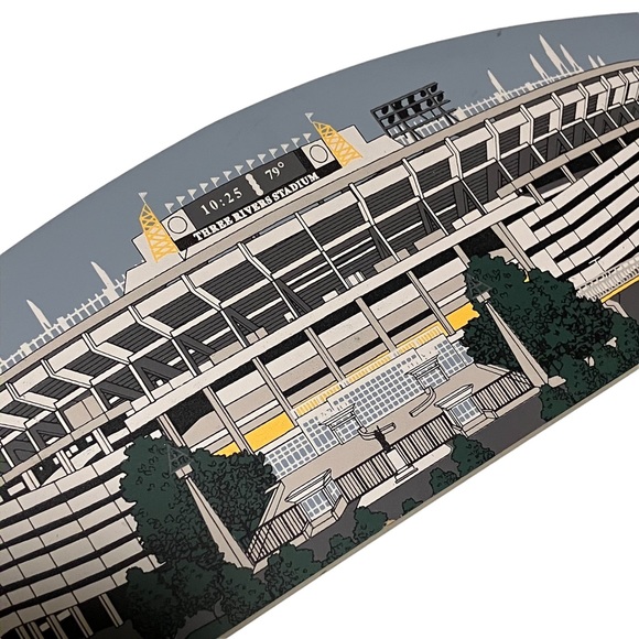 Pittsburgh Hometowne Collectibles Three Rivers Stadium & Heinz Field Wooden Art - Picture 5 of 13